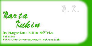 marta kukin business card